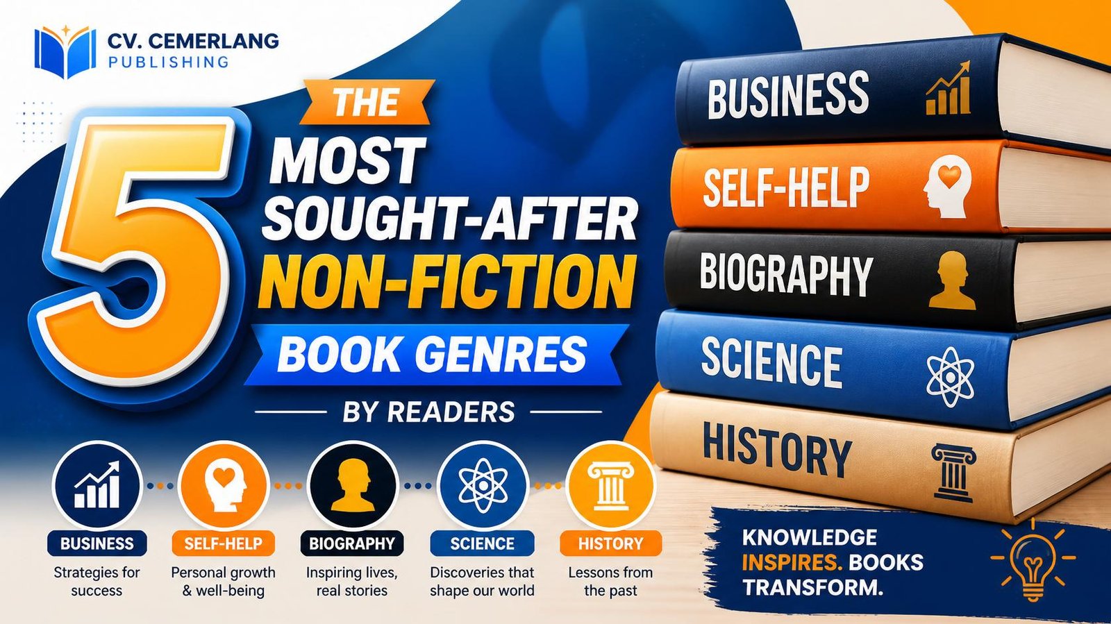 5 Genre Buku Non-Fiksi yang Paling Banyak Dicari Pembaca Sepanjang Tahun