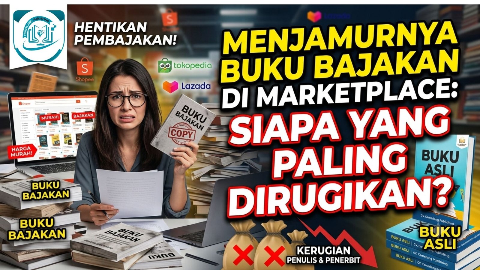 Menjamurnya Buku Bajakan di Marketplace: Siapa yang Paling Dirugikan?